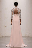 High Neck Light Pink Cut Out Holiday Party Dress