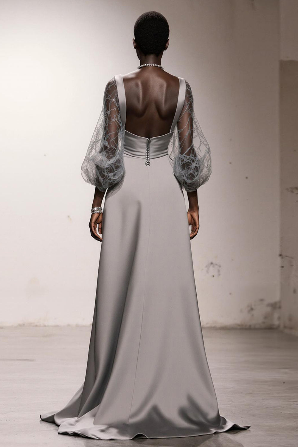 WEDTREND Women Silver Holiday Party Dress with Sash 3/4 Sleeve A Line Square Neck Satin Evening Dress Wedtrend UK WEDTREND Women Silver Holiday Party Dress with Sash 3/4 Sleeve A Line Square Neck Satin Evening Dress Wedtrend UK