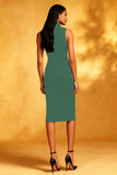 Simple Bodycon High Neck Little Black Dress