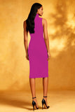Simple Bodycon High Neck Little Black Dress