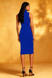 Simple Bodycon High Neck Little Black Dress