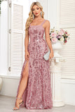 Sparkly Black Spaghetti Straps A Line Appliqued Formal Dress