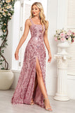 Sparkly Black Spaghetti Straps A Line Appliqued Formal Dress
