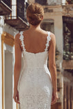Lace Ivory Sheath Midi Engagement Dress with Slit