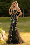 Pink Corset Mermaid Sequin Prom Dress with Appliques