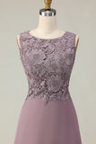 Dusk Floral Scoop Neck 2-Piece Long Mother Of The Bride Dress