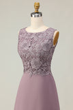 Dusk Floral Scoop Neck 2-Piece Long Mother Of The Bride Dress