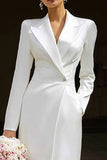 Ivory Peaked Lapel Single Buckle 2 Piece Engagement Suits