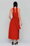 Red A Line Strapless Wedding Guest Dress