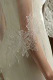 Elegant Ivory Tulle Lace Bridal Veil