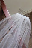 Elegant Ivory Tulle Lace Bridal Veil