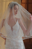 Classic Ivory Tulle Bridal Veil with Court Train