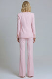 Pink 2 Piece Peaked Lapel Women Suits
