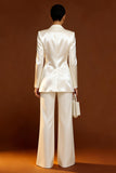 Shawl Lapel 2 Piece One Button Ivory Suit