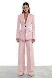 Light Pink 2 Piece Peak Lapel Women Suit