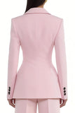 Light Pink 2 Piece Peak Lapel Women Suit