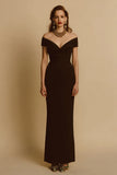 Black Off the Shoulder Mermaid Long Formal Dress