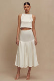 2 Piece Ivory A Line Reception Dress