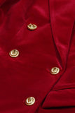 Dark Red 2 Piece Double Breasted Women's Suit
