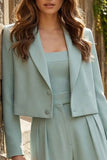2 Piece Mint Green Single Breasted Women Suits