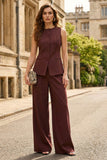 Cabernet 2 Piece Round Neck Slim Fit Women Suits