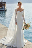 Ivory Strapless Mermaid Appliqued Wedding Dress with Sash