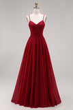 Burgundy Appliqued Beaded A Line Prom Dress with Cape