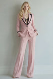 2 Piece Ivory Peak Lapel Slim Fit Women Suits