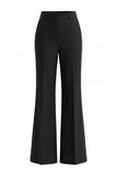 2 Piece Black Notched Lapel Women Suits with Ruffles
