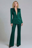 Blue Peak Lapel Slim Fit 2 Piece Women Suits