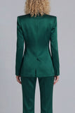 Blue Peak Lapel Slim Fit 2 Piece Women Suits