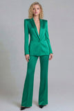 Blue Peak Lapel Slim Fit 2 Piece Women Suits