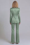 Blue Peak Lapel Slim Fit 2 Piece Women Suits