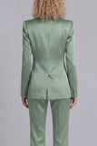 Blue Peak Lapel Slim Fit 2 Piece Women Suits