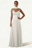 Dusk A Line Strapless Long Prom Dress with Sash