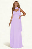 Dark Green A Line Long Prom Dress with Sash