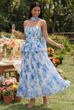 Dusty Sage Strapless A Line Ruffles Pleated Wedding Guest Dress with Sash