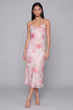 Pink Sheath Spaghetti Straps Floral Wedding Guest Dress