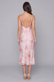 Pink Sheath Spaghetti Straps Floral Wedding Guest Dress
