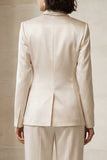 2 Piece Single Breasted Blue Peak Lapel Women Suits