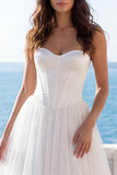 Corset Sweetheart Ivory A  Line Wedding Dress