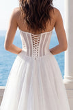 Corset Sweetheart Ivory A  Line Wedding Dress