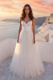 Ivory Sweetheart A Line Long Wedding Dress