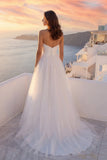 Ivory Sweetheart A Line Long Wedding Dress