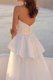 Sweetheart Ivory A Line Long Wedding Dress