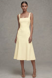 Spaghetti Straps White Satin A Line Pleated Graduation Dress