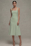 Spaghetti Straps White Satin A Line Pleated Graduation Dress
