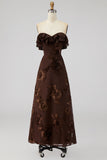 Sweetheart A Line Light Blue Wedding Guest Dress with Appliques