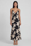 Sage Green Mermaid Floral Wedding Guest Dress with Lace-up Back