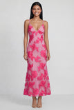 Sage Green Mermaid Floral Wedding Guest Dress with Lace-up Back